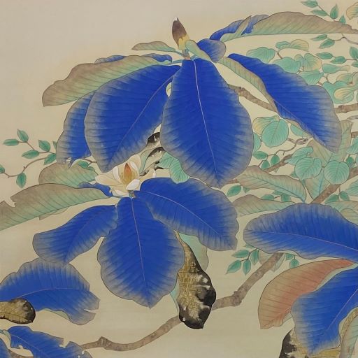 Shigemi Yasuhara, Magnolia Flower in May, 2022, 53×53cm, colour on paper
